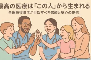最高の医療は『この人』から生まれる：全医療従事者が目指すべき信頼と安心の提供